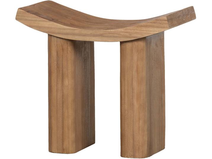 Hocker WOOOD Japan aus Paulowniaholz mit matter Schutzschicht B 50 x T 25 x H 45 cm , braun (natur), B:50cm H:45cm T:25cm, Hocker, Hocker, Tragkraft 110 kg,Pflegeleicht,sichtbare Maserung, einfach zu montieren
