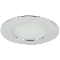 Brumberg LED Einbau-Downlight für Möbel und Holzwerkstoffe, IP44, rund, 12V DC, 5W 3000K 375lm 60°, Chrom BRUM-12127023