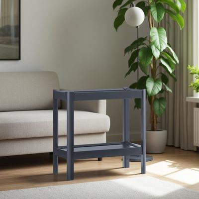 ZWYO HOSIMU "22"" Solid Poplar Nightstand with 2 Shelves, Raised Edges, Rounded Corners & Floor Glides, Ideal for Living Space"