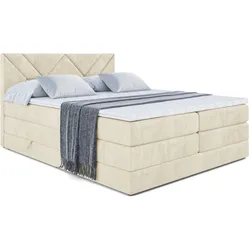 BOXSPRINGBETT BARWA KING - 140x200 - H3/H4 - Beige