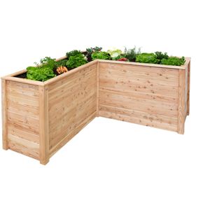 Westmann Hochbeet Klassik L, aus Lärchenholz, 171 x 171 x 84 cm, 1250 Liter, natur