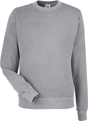 J America 8731JA Comfort Dye Fleece Crew T-Shirt in Cloud size Small   Cotton/Polyester Blend