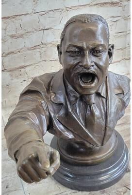 Bronzhaus Martin Luther King Jr. Mlk Bronze Bust Statue Sculpture Signed Original Art 12 Inches X 15 Inches