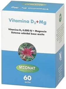 Mednat Nutricion Vitamina D3 + Magnésio 60 Pérolas