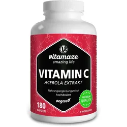Vitamin C 160 mg Acerola Extrakt pur vegan