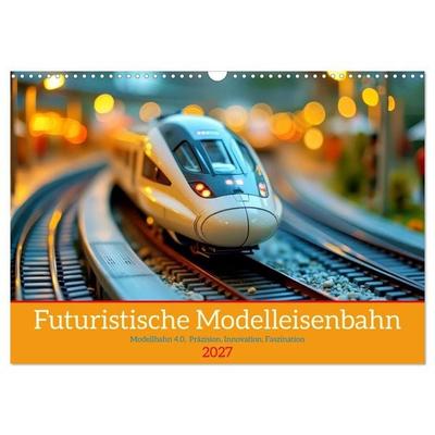 Futuristische Modelleisenbahn (Wandkalender 2027 DIN A3 quer), CALVENDO Monatskalender