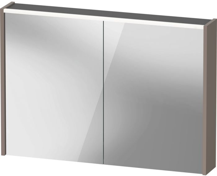 Duravit D-Code Spiegelschrank Verspiegelt DC7107043430000 1000x700x148, Basalt Matt, Steckdose, LED Beleuchtung