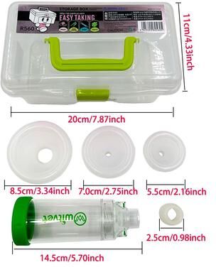 Inspired Living Pet Aerosol Chamber Inhaler Spacer With Soft Silicone Mask white 1set Box