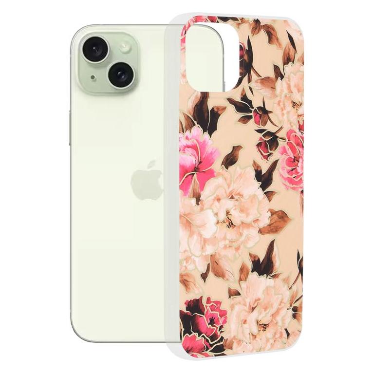 Techsuit - Marble Series - iPhone 15 Plus - Mary Berry Nude (Apple iPhone 15 Plus) (56343193)