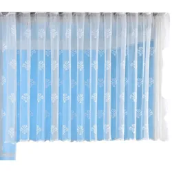 VORHANG BLUMENMUSTER HxB 145x450 cm Weiß