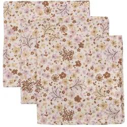 Jollein, Pucktuch + Nuscheli, Spucktücher Flower Fairies Klein 3er Set (31 x 31 cm)