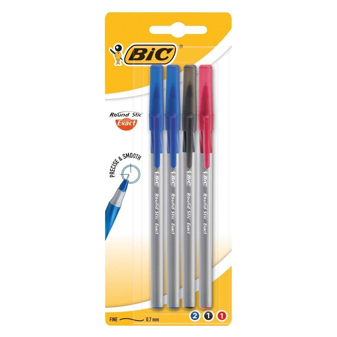 Bic Round Stick Exact Stift Mixbls 4 Stück (4x) (41906353)