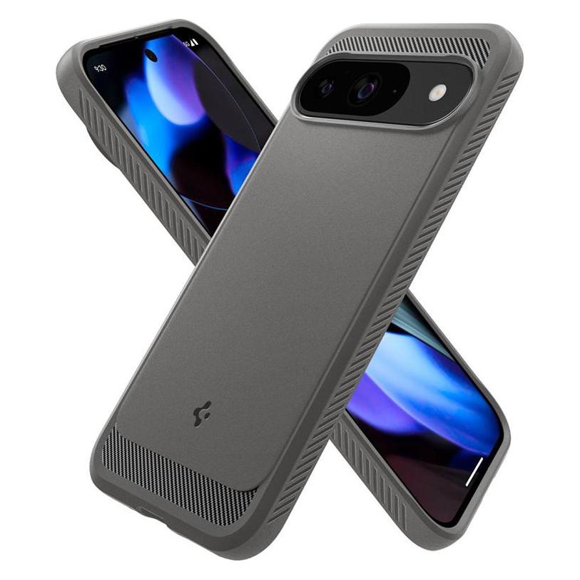 Spigen Robustes Armor Case für Google Pixel 9 / 9 Pro Grau Marmor (Google Pixel 9, Google Pixel 9 Pro) (ACS07783)