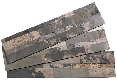 Aspect Peel and Stick Stone Overlay Kitchen Backsplash - Medley Slate (Approx. 15 sq ft Kit) - 15 Sq Ft Kit
