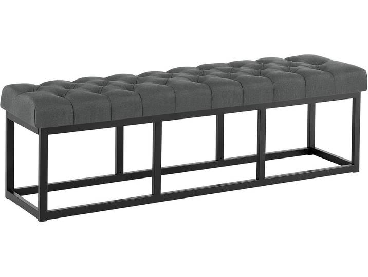 furnicato Sitzbank Amun 150x38x46 cm dunkelgrau (1-St)