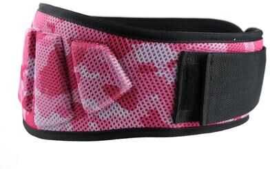 Uplift Treasures Weightlifting Waist Belt For Gym And Strength Training pink Camouflage l