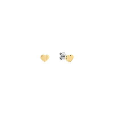 Paar Ohrstecker TOMMY HILFIGER "ESSENTIAL EARRINGS", gelbgoldfarben, edelstahlfarben, Ohrringe, Damen, Edelstahl