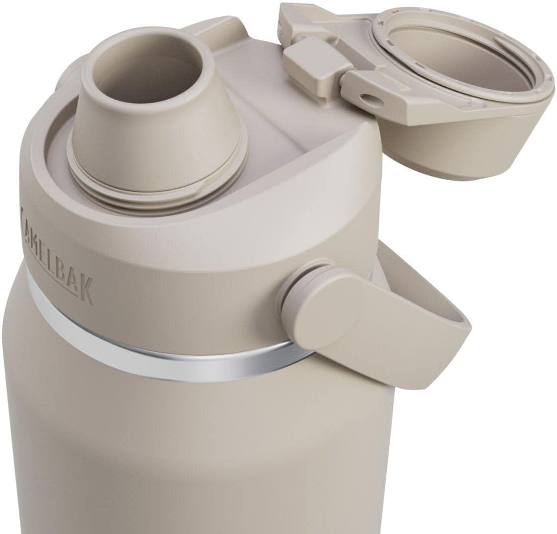 Thermoflasche CAMELBAK "Thrive Chug V.I.", beige (grau), Trinkflaschen, 1.000ml, Stahl, Thermoflasche grau 1.000ml
