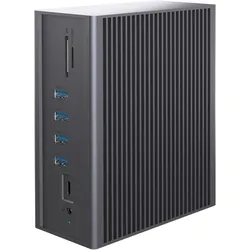 Icy Box IB-DK2262AC (USB-C, 4 Ports), Dockingstation + USB Hub, Grau