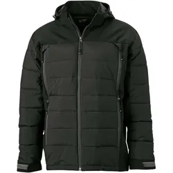 James & Nicholson Herren Outdoor Hybrid Jacke Stepp-Jacke JN1050 black M