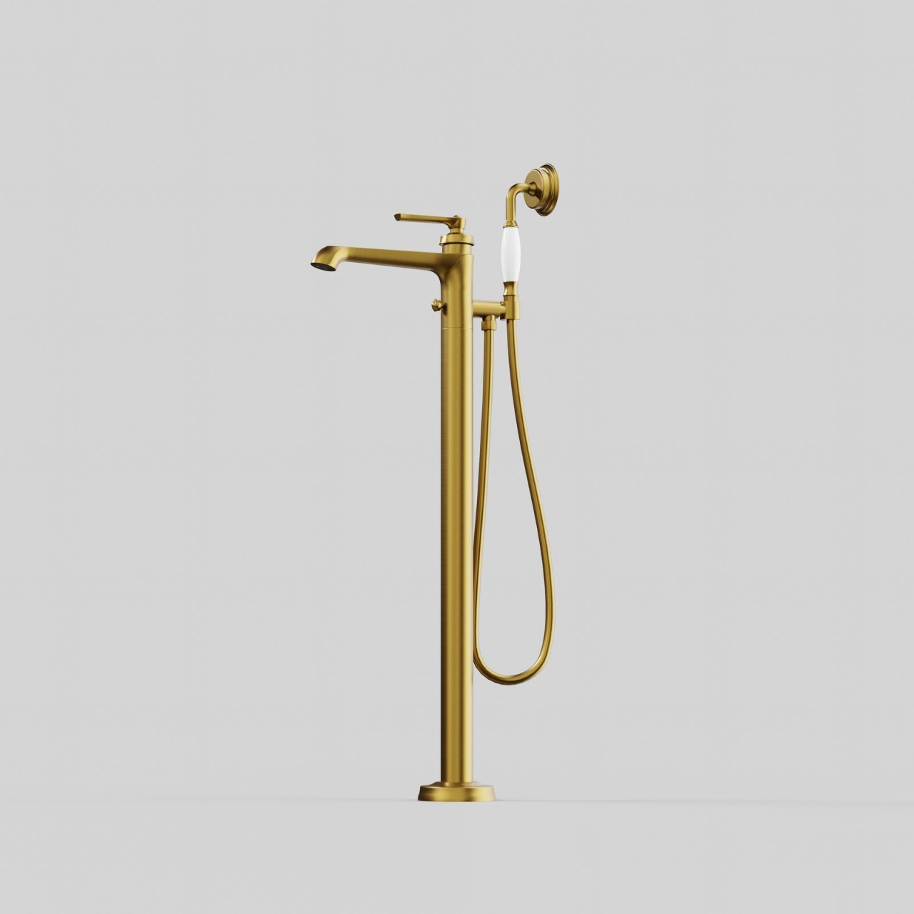 Steinberg Serie 350 Freistehende Wannen-Armatur, mit Umsteller und Handbrause, Ausladung 230mm, brus 350 1162 BG