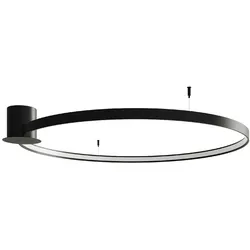 Deckenlampe Deckenleuchte Designlampe LED Ring Schlafzimmerleuchte schwarz 110cm