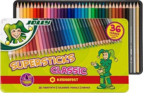 JOLLY SUPERSTICKS CLASSIC KINDERFEST Buntstifte farbsortiert, 36 St.