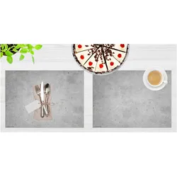 CoverYourDesk, Tischset, Tischset Betonoptik grau