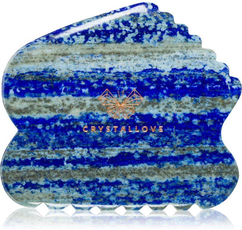 Crystallove Lapis Lazuli Contour Gua Sha massage tool 1 pc