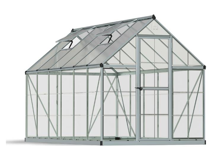 Palram Gewächshaus Hybrid Silber 2 × 3.7 × 2 m