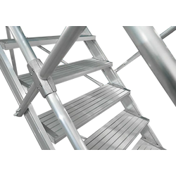 MUNK Treppen-Modul 1870mm Plattformoberkante Aluminium geriffelt 9 Stufen
