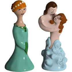 Paolo e Francesca & Beatrice Kleine Figuren aus Porzellan 2 St.