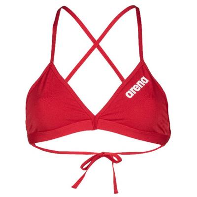 Arena - Women's Team Swim Top Tie Back Solid - Bikini-Top Gr 42 rot