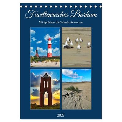 Facettenreiches Borkum (Tischkalender 2027 DIN A5 hoch), CALVENDO Monatskalender