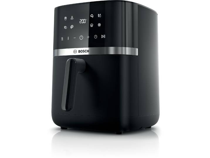BOSCH Heißluftfritteuse Air Fryer Serie 4, MAF462B0, 6,1l, 2 Heizelemente, 7 Programme , schwarz, B:27,6cm H:33,2cm T:38,5cm, Fritteusen, Auftaufunktion, Korb/Gitter spülm.geeignet, Heißluftfritteuse
