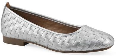 Women's Boccie Ballet Flat by White Mountain in Silver Smooth (Size 8 M)