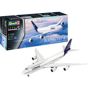 Revell Modellbausatz 03891 Boeing 747-8 Lufthansa New Livery, 172 Teile, Level 5, ab 13 Jahre, Maßstab 1:144