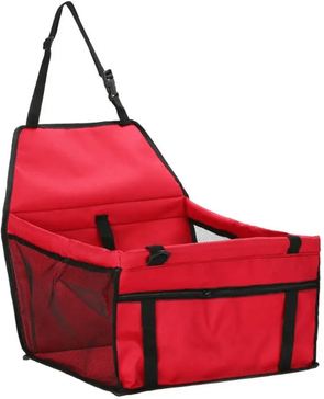 Inspire Essentials Folding Pet Carrier Bag Waterproof Dog And Cat Travel Seat Basket red