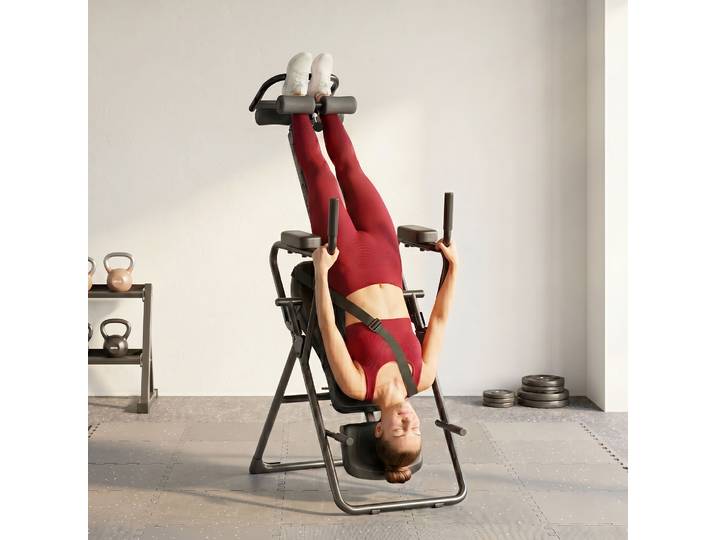 SPORTNOW Table d’Inversion 3-en-1 Traction Pompe Multifonction
