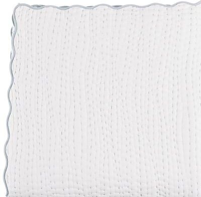 Jane Scalloped Quilt - Cornflower, Twin - Ballard Designs
