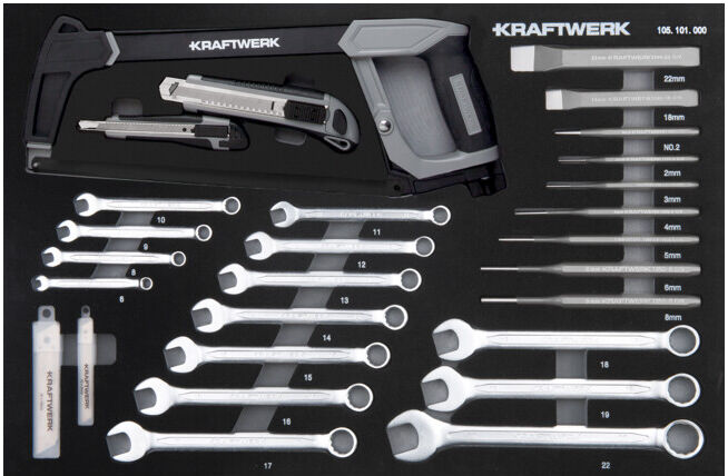 Kraftwerk Anneaux de serrage/ Outils de frappe/ Outils de coupe 46 pièces (105.102.019)