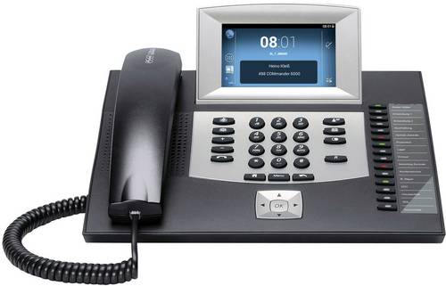 Auerswald COMFORTEL 2600 IP schwarz Systemtelefon,VoIP Android, Anrufbeantworter, Freisprechen, Optische Anrufsignalisierung, Touchpanel