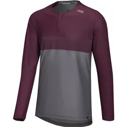 iXS, Herren, Velotrikot, Flow XTG long sleeve Henley (L, XS), Grau
