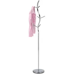 Autronic Kleiderständer 180 cm Metall silber 80003-09 CR