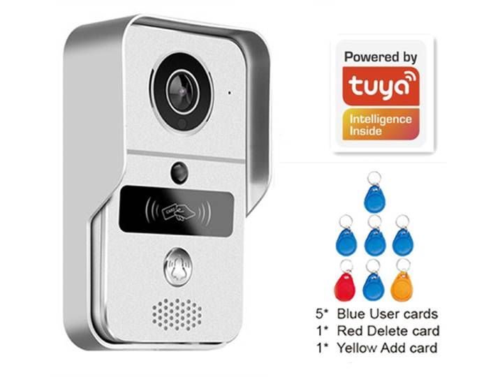 Tuya APP WIFI 2MP 1080P POE IP sonnette avec carillon intérieur visiophone 140 degrés grand Angle H.265 visiophone