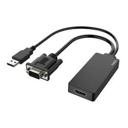 hama 00200342 Video-Adapter, VGA+USB-Stecker - HDMI™-Buchse, Full-HD 1080p