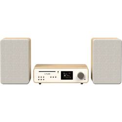 Pure Classic Stereo Cotton White/Oak EU/UK Retro Stereoanlage , Eiche, Weiß 252807