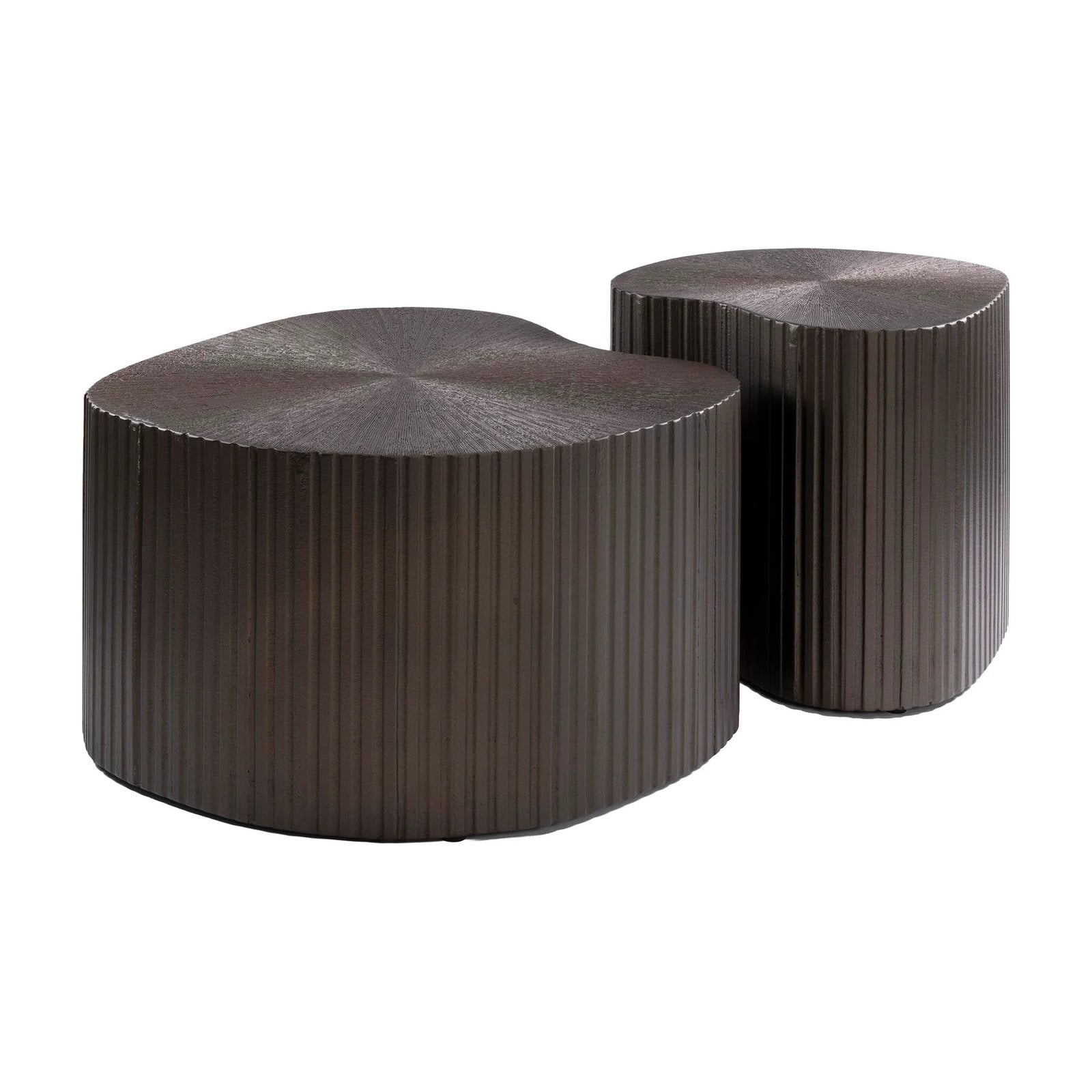 Set van 2 Nest of Nora Salontafels Noki, Niervormig, Bronzekleurig