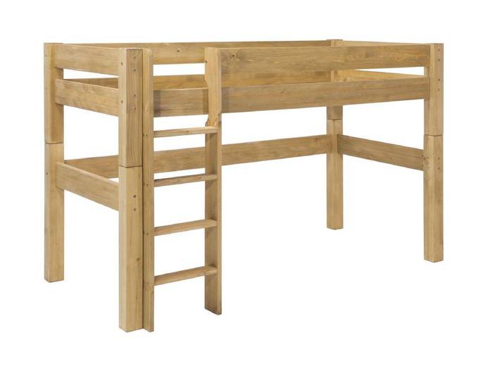 Hochbett MOBI in Kiefer massiv mit gerader Leiter – 3%-Vorkasse-Rabatt