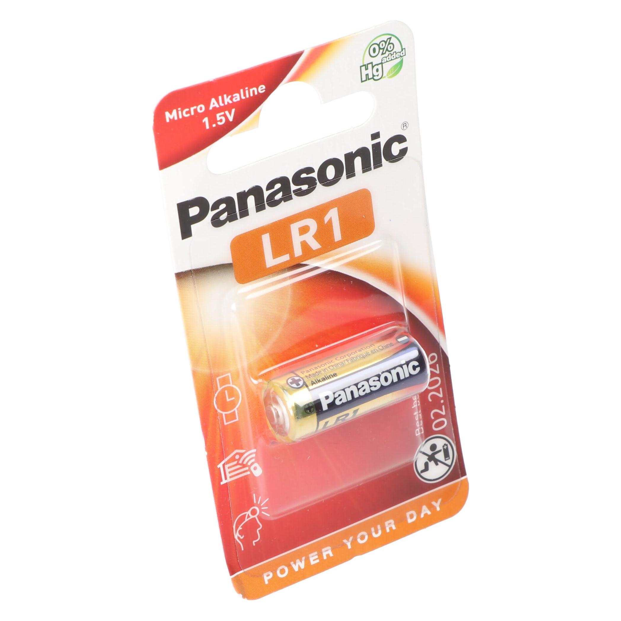 Panasonic Micro Alkali LR1 (1 Stk., N, 900 mAh) (LR1EL/1BP)